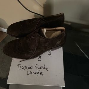 Brown Suede Wing Tip Custom Made Shoe